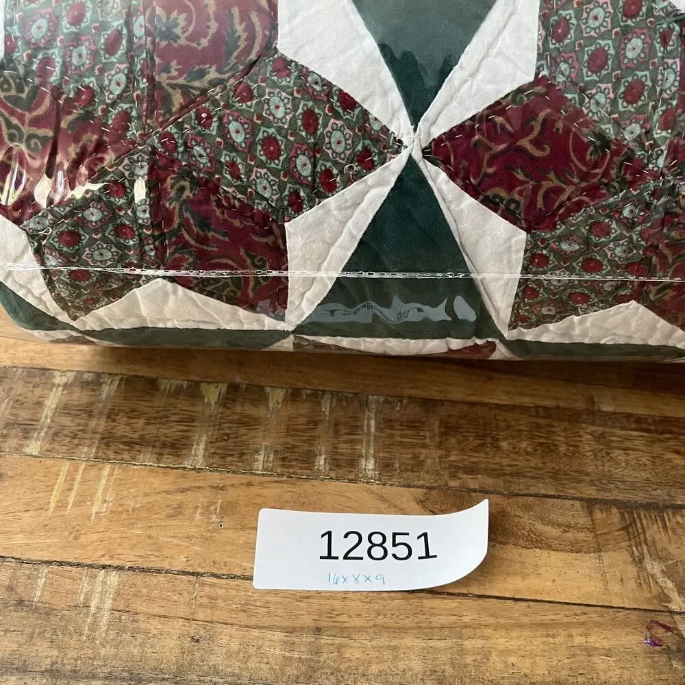 Hand Quilted Star Patchwork Cotton Quilt Bedspread 98